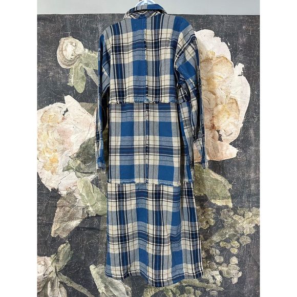 New Free People Plaid It Duster Size Small - Picture 7 of 9